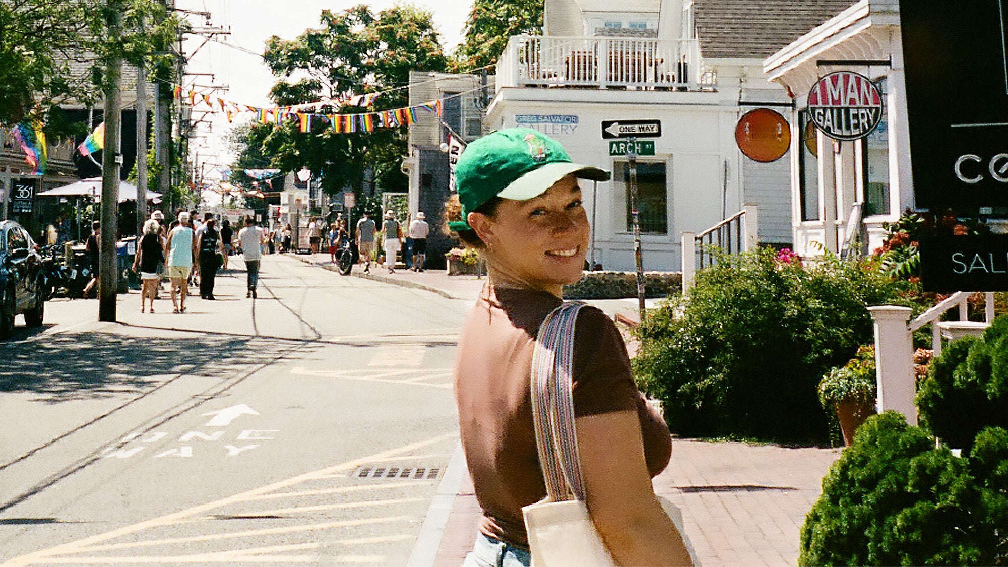 Ana Warner on a street in Provincetown